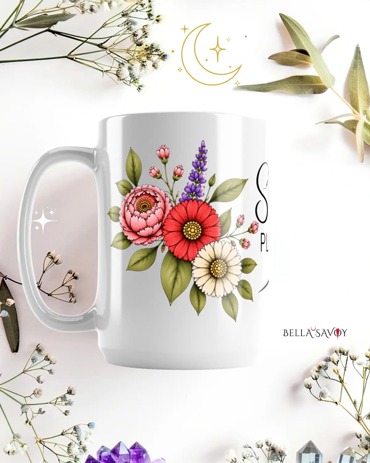 Stitch, Please Floral Mug for Stitch Craft Lovers product image (8)