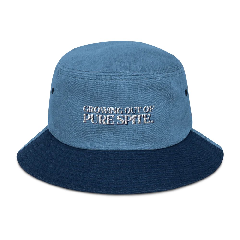 GROWING OUT OF PURE SPITE denim bucket hat product image (8)