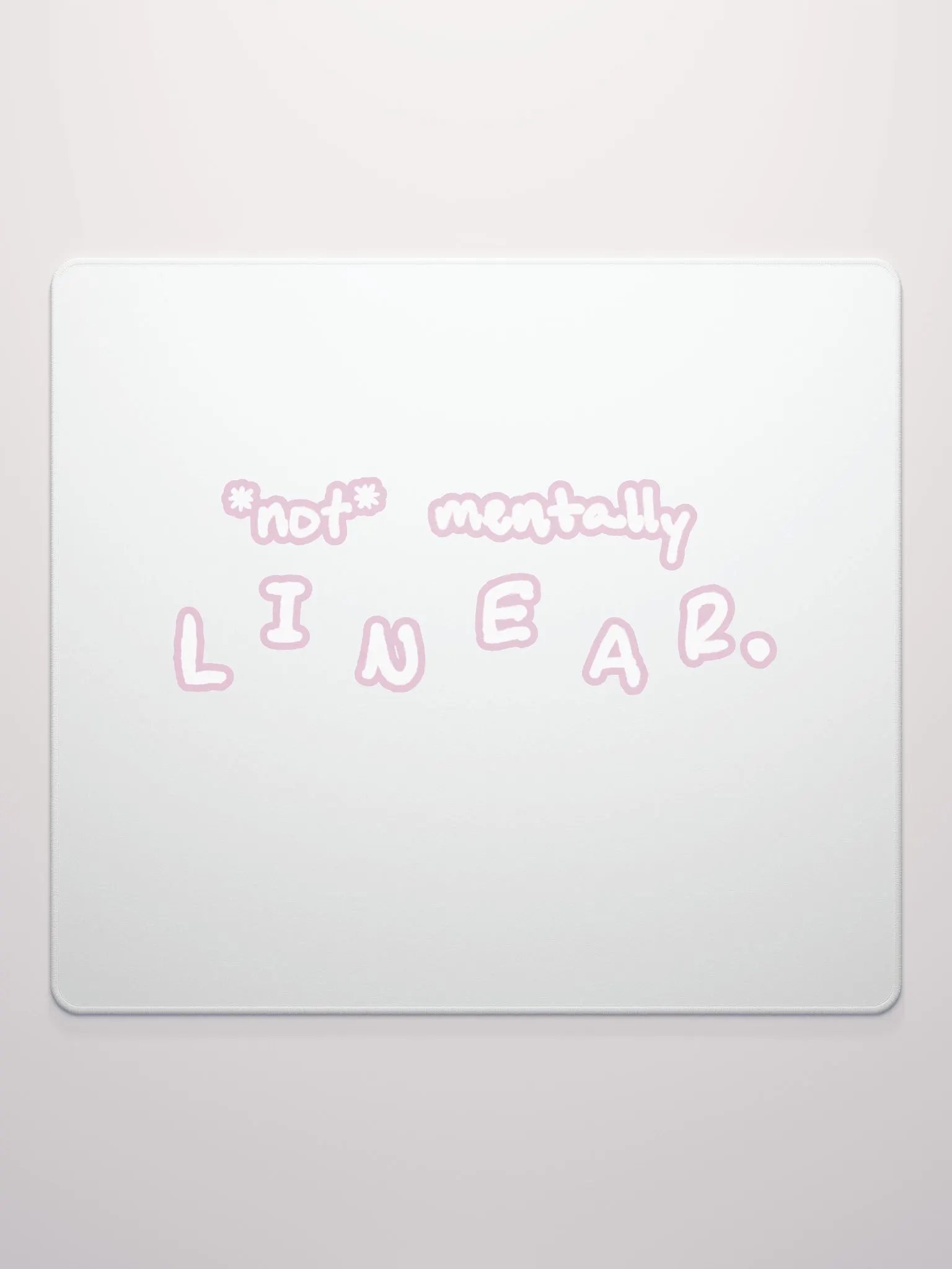 *not* mentally linear (lined design, #E1B9CE) mouse pad product image (2)