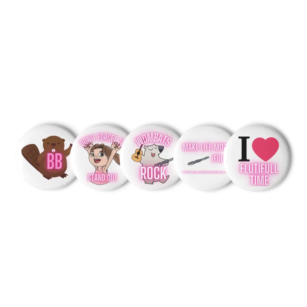 Flutifull Emoji Pin Button Set product image (5)