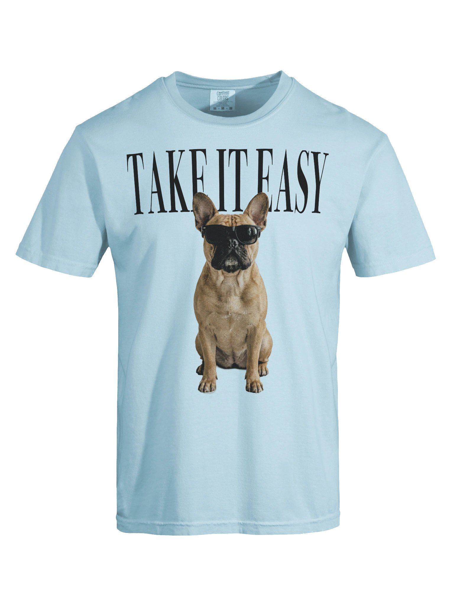 Take It Easy '90s Pop Vintage-Style T-Shirt for French Bulldog(Tan) Lovers product image (10)