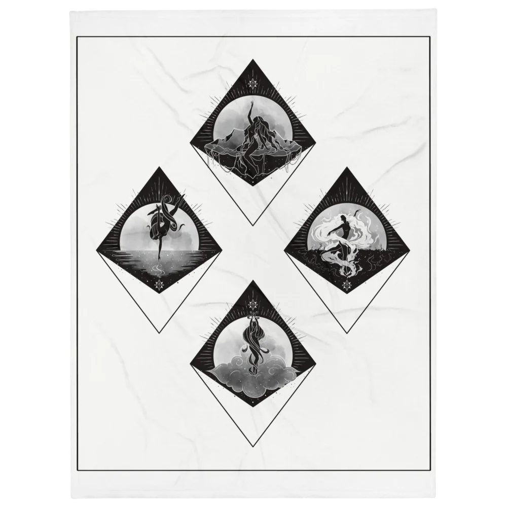 𝖉𝖎𝖛𝖎𝖓𝖊 𝖊𝖑𝖊𝖒𝖊𝖓𝖙𝖘 throw blanket white product image (1)