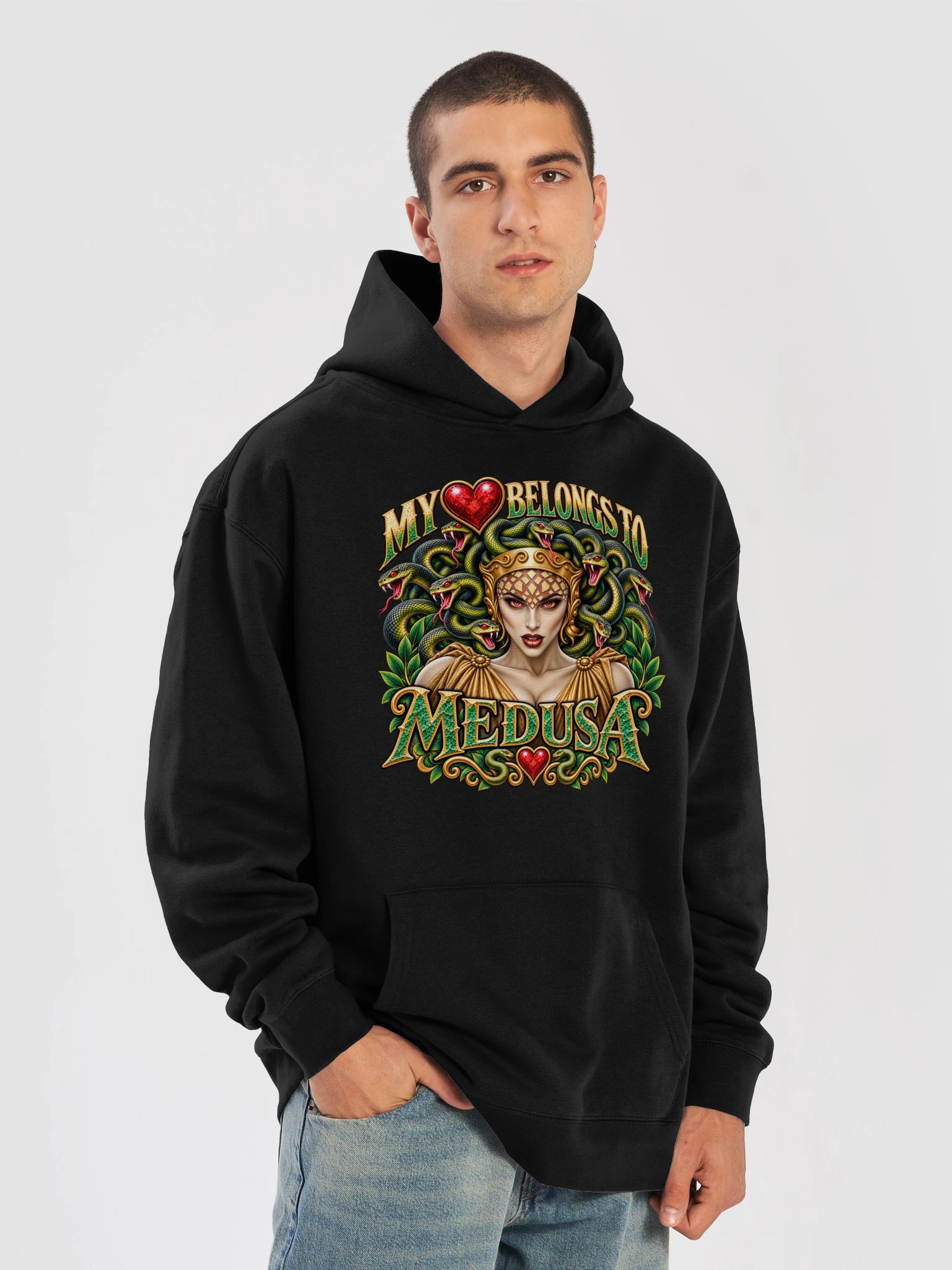 My Heart Belongs To Medusa Hoodie Black product image (7)