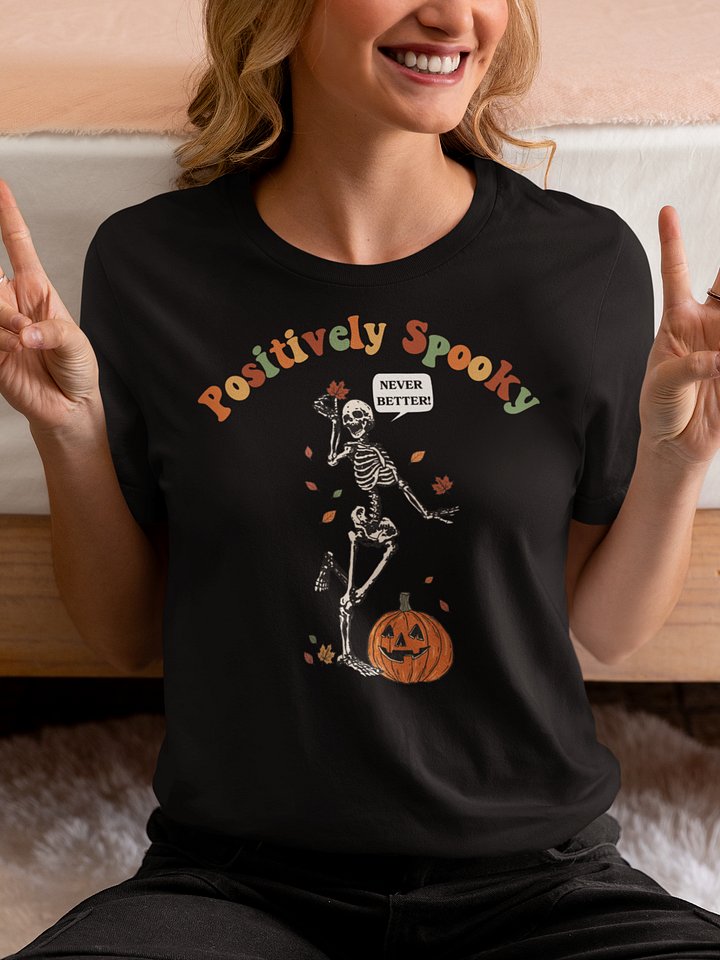 Retro Spooky Skeleton Halloween T-Shirt product image (1)