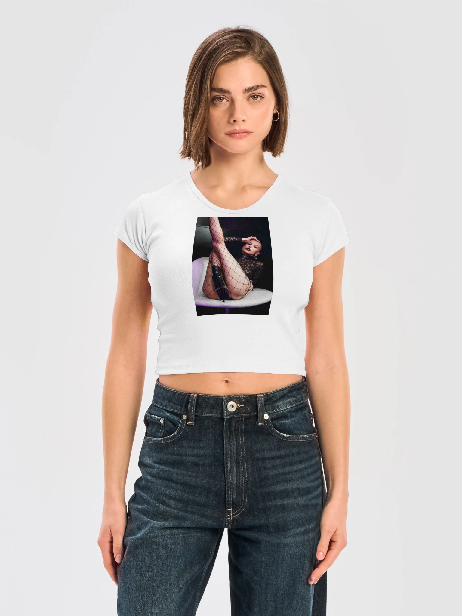 Secret Lobby Ribbed Baby Tee product image (7)