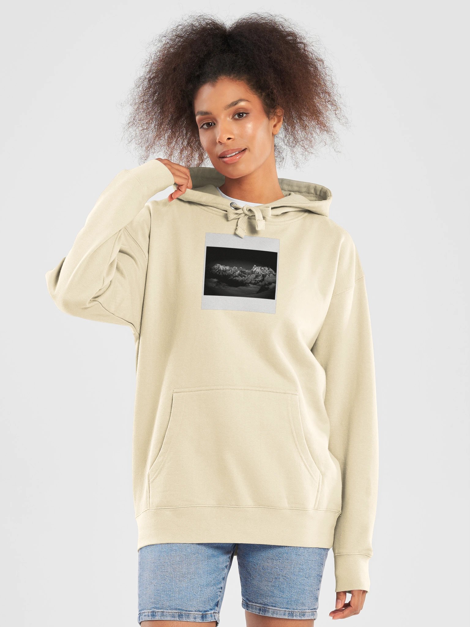 PISTE SOCIETY Mountain Photo Hoodie – Bone product image (5)