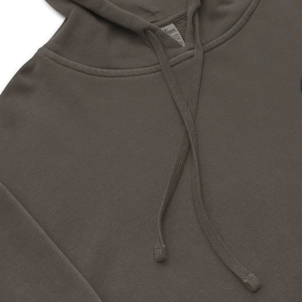 EXCLAIMING MENTALLY (black) embroidered pigment hoodie product image (8)