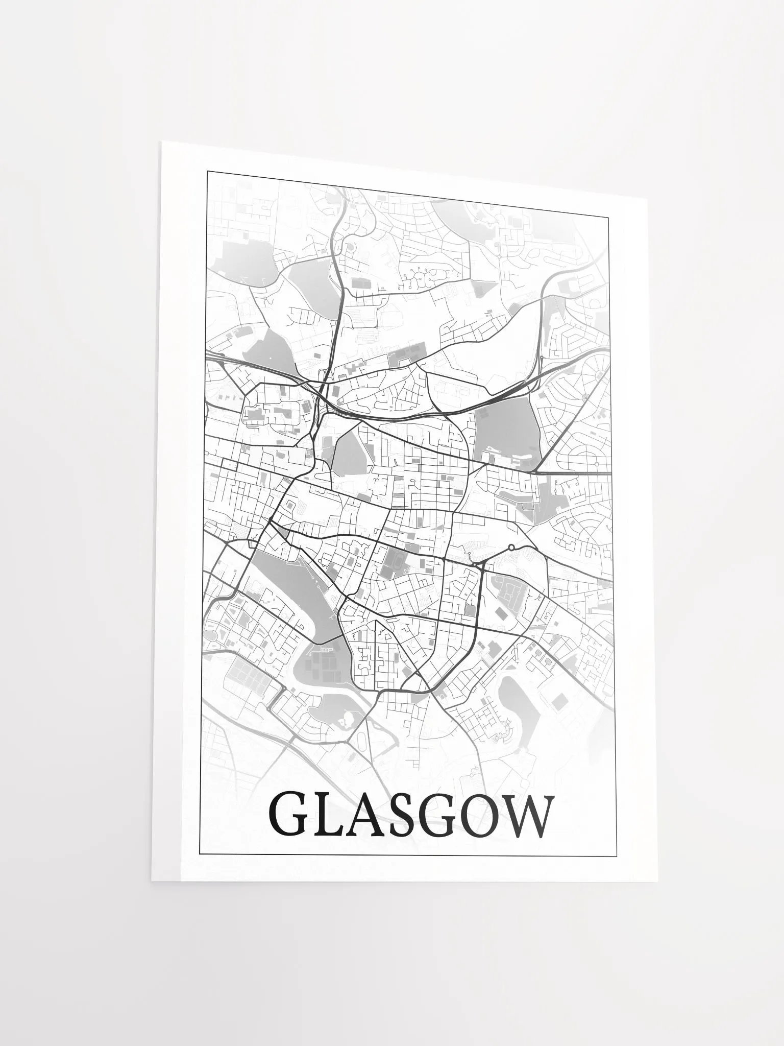 Glasgow, Scotland, city map print product image (11)