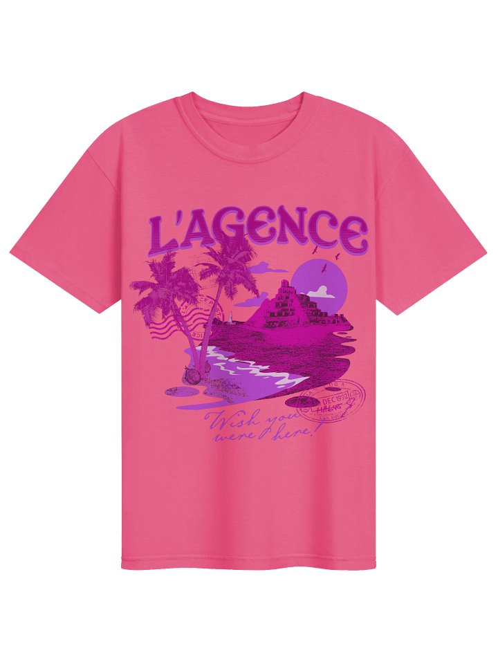Wish You Were Here! Heavy T-Shirt - Pink product image (1)