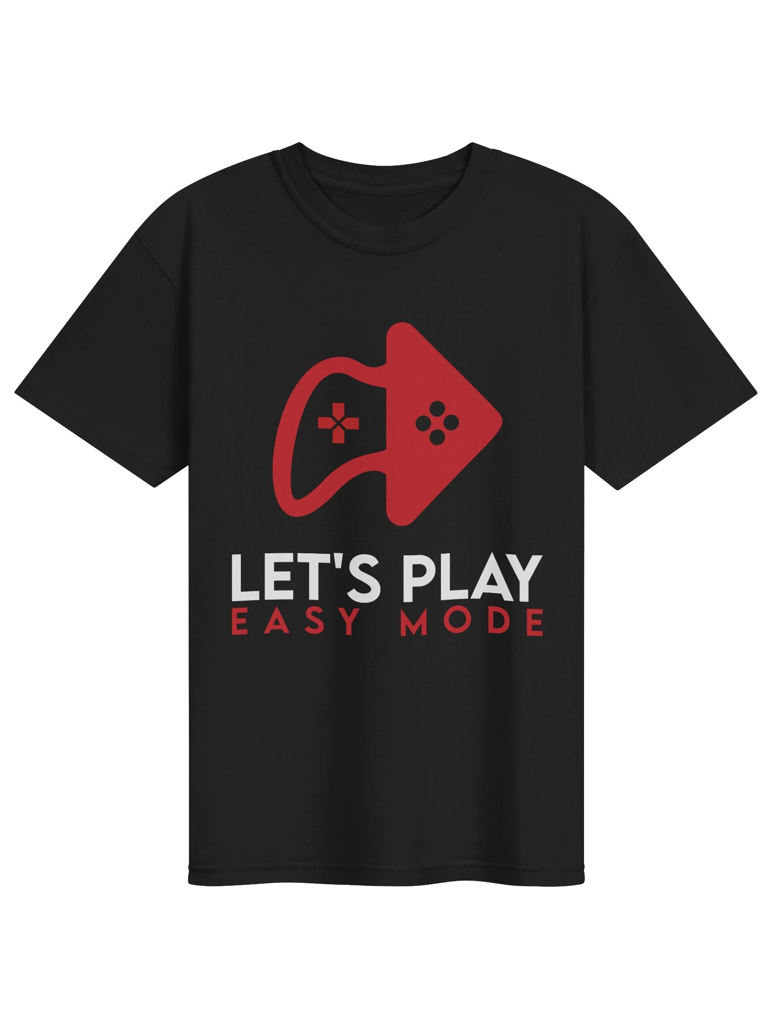 Let’s Play Easy Mode Heavyweight Tee – Black product image (1)