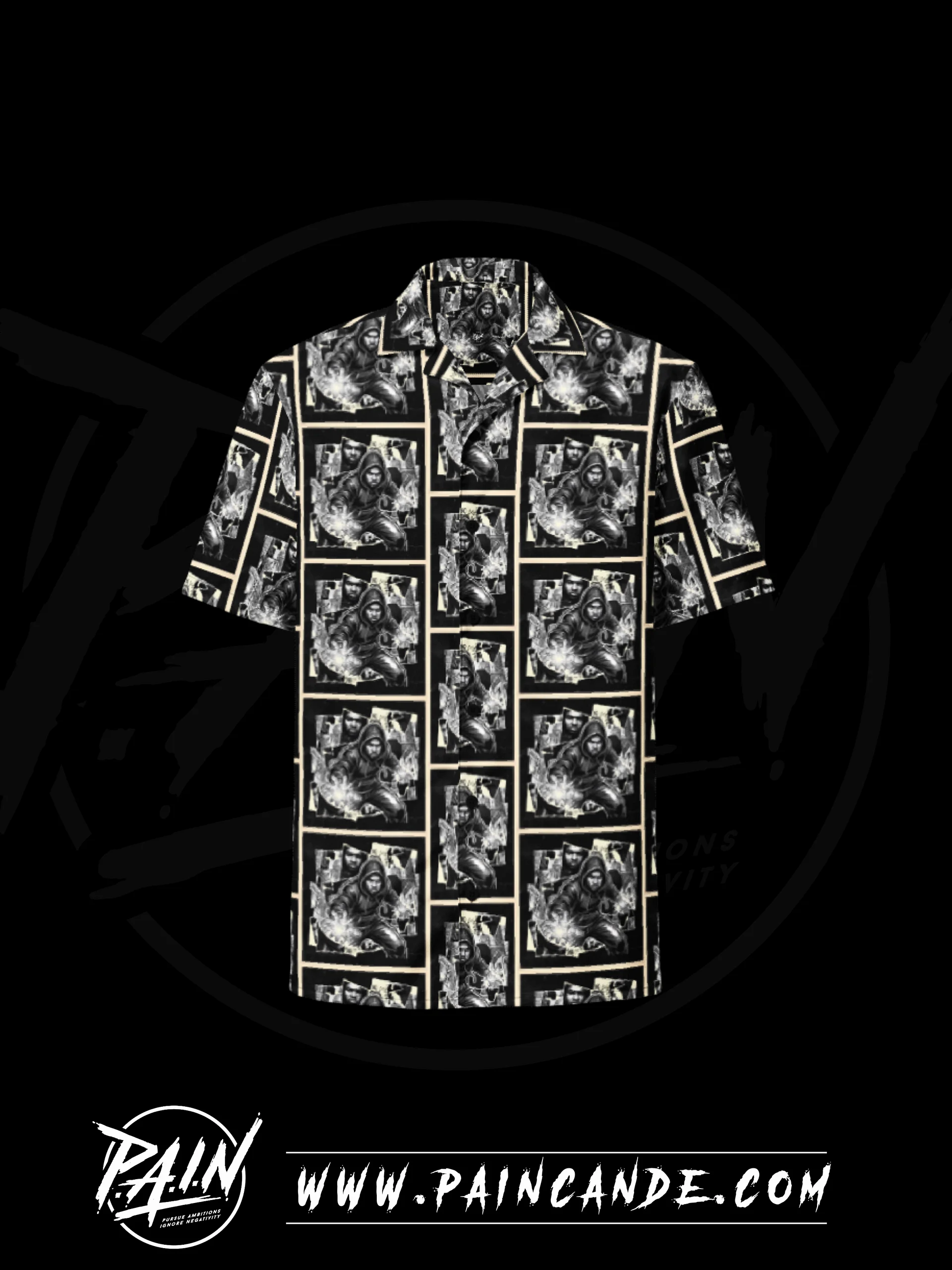 Masked Grid Hawaiian Shirt product image (1)
