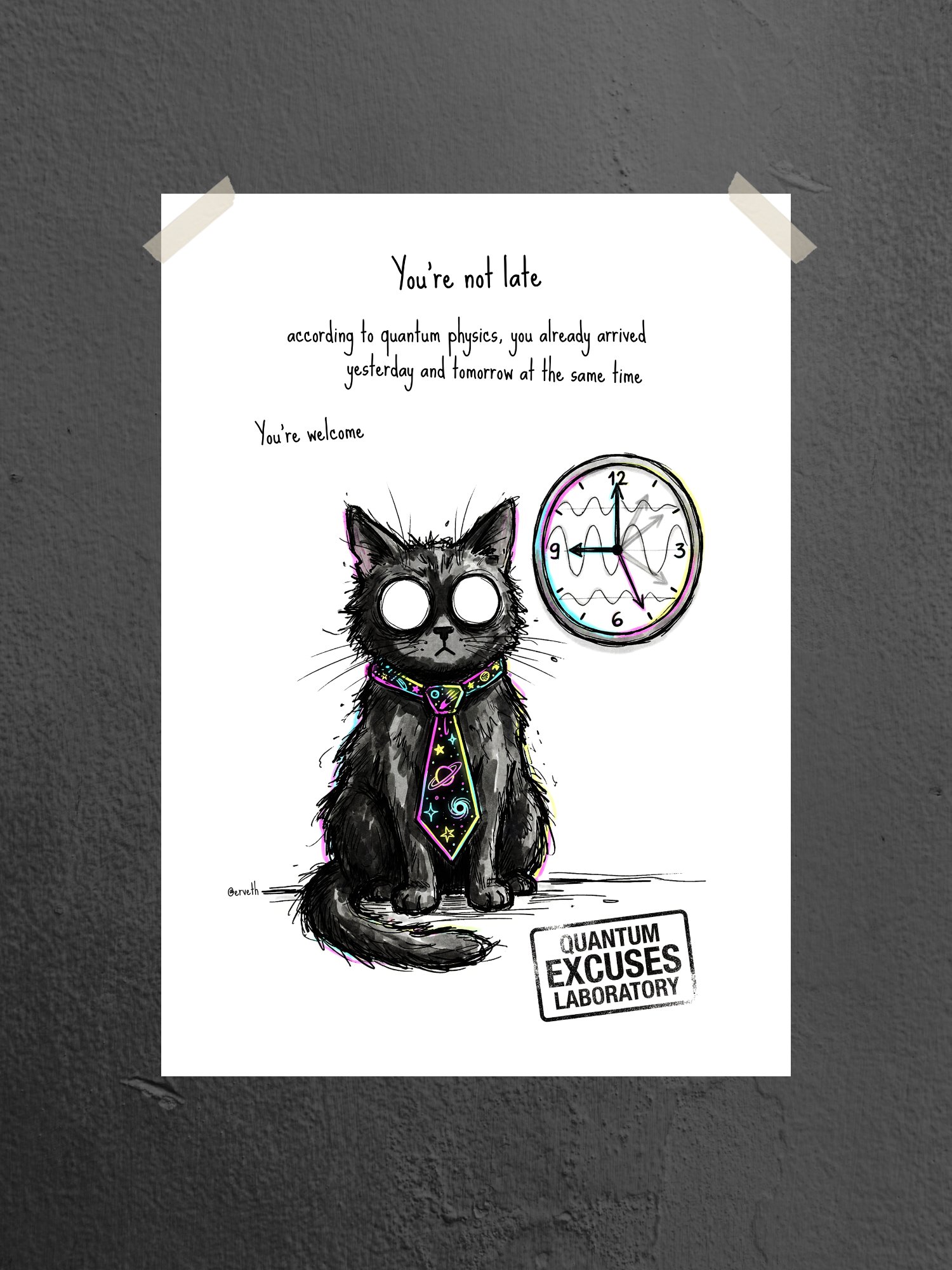 Quantum Cat Tips V – Quantum Punctuality product image (1)