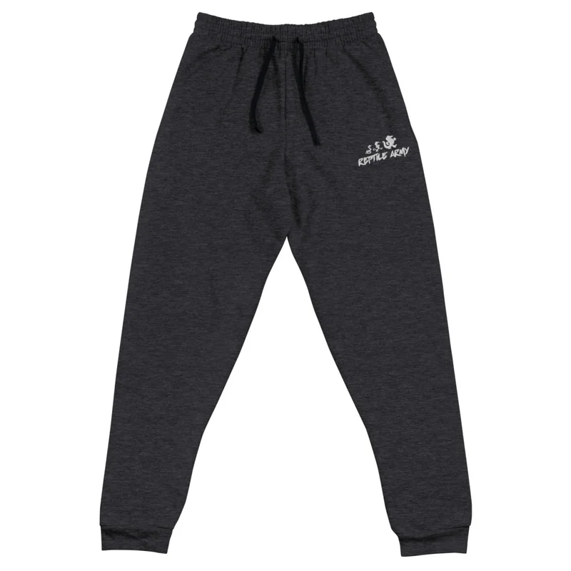 Reptile Army Embroidered Black Joggers product image (1)