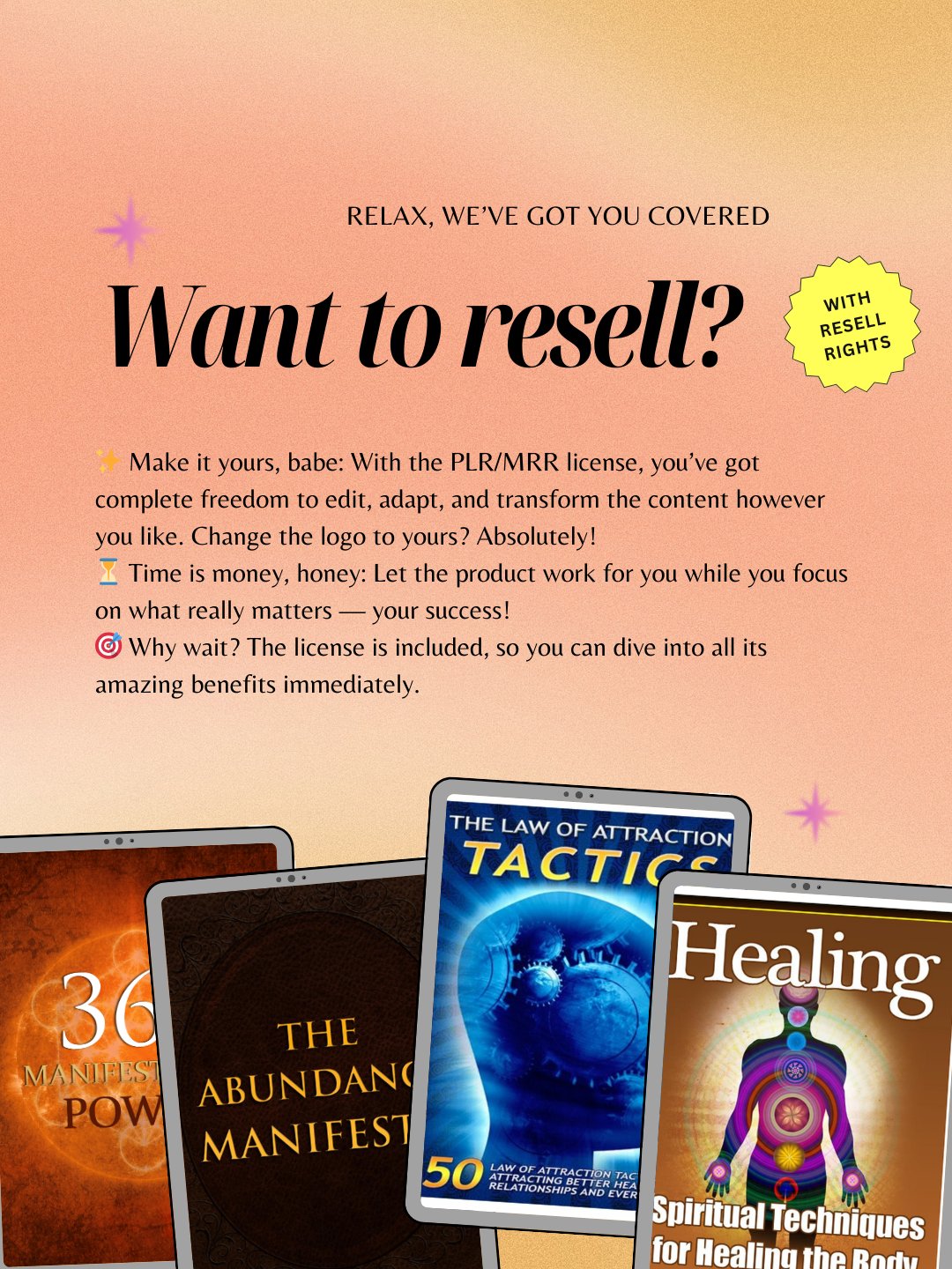 Manifestation & Abundance Bundle 250 Spiritual eBooks With Resell Rights product image (4)