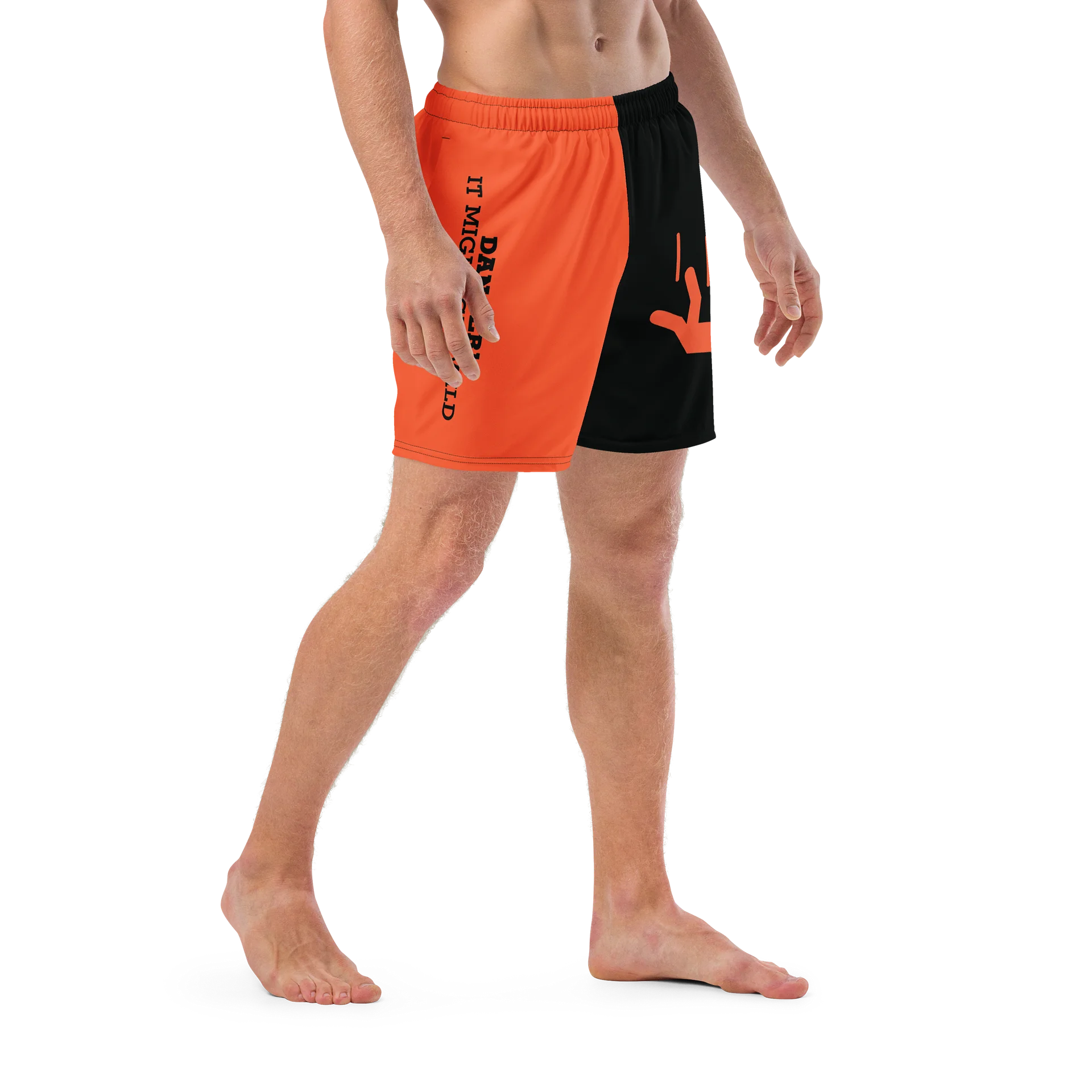 DANGER! - Black/Orange Swim Trunks product image (6)