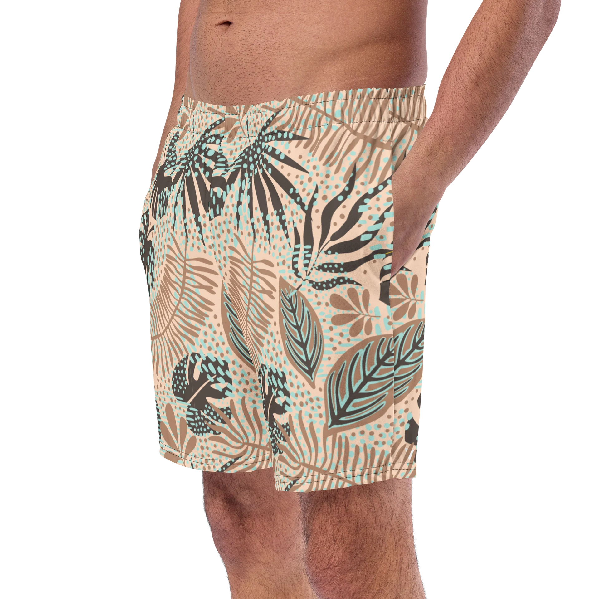Comfortable Swim Trunks with Tropical Print product image (2)