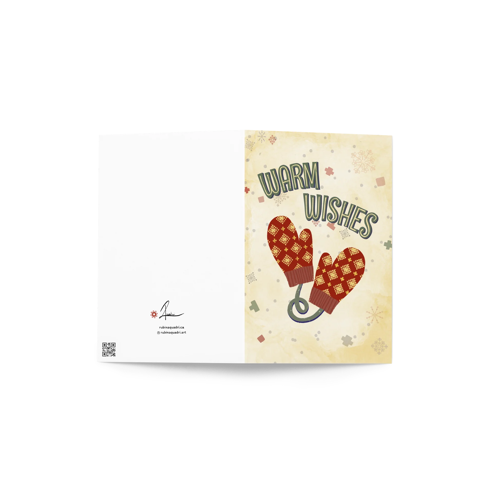Warm Wishes | Fair Isle Mittens Holiday Card product image (2)