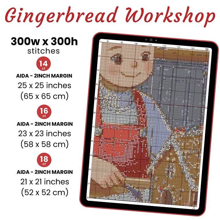 Children's Gingerbread Workshop Cross Stitch product image (2)