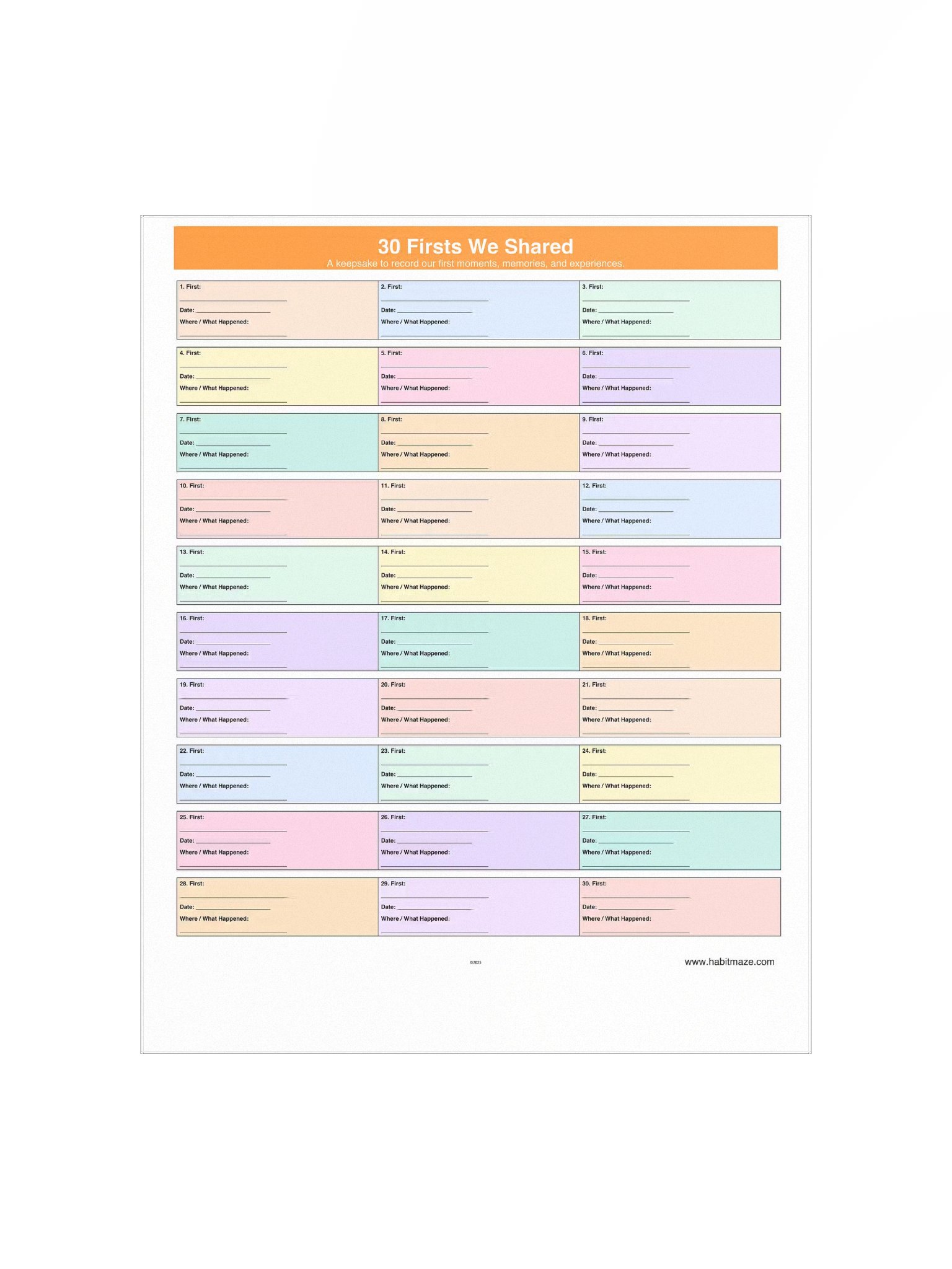 30 Firsts We Shared product image (2)
