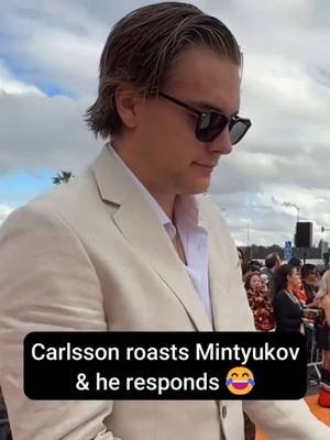 Leo thinks Minty isn’t very fresh ? . . . #fyp #leocarlsson #pavelmintyukov #NHL #hockey 
