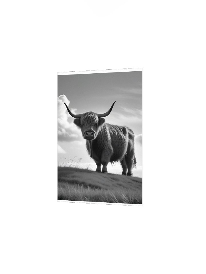 Highland Cow Noir — Shaggy Highland Cow Poster product image (12)