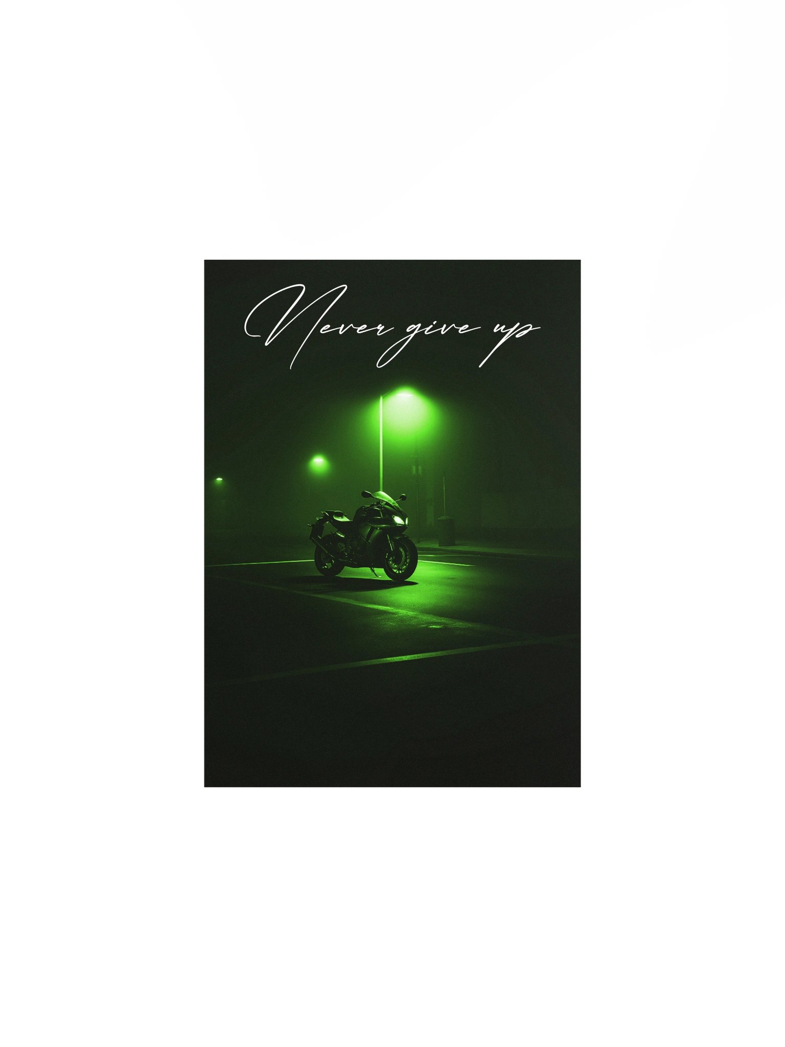 "Never Give Up" Handwritten Matte Poster product image (4)