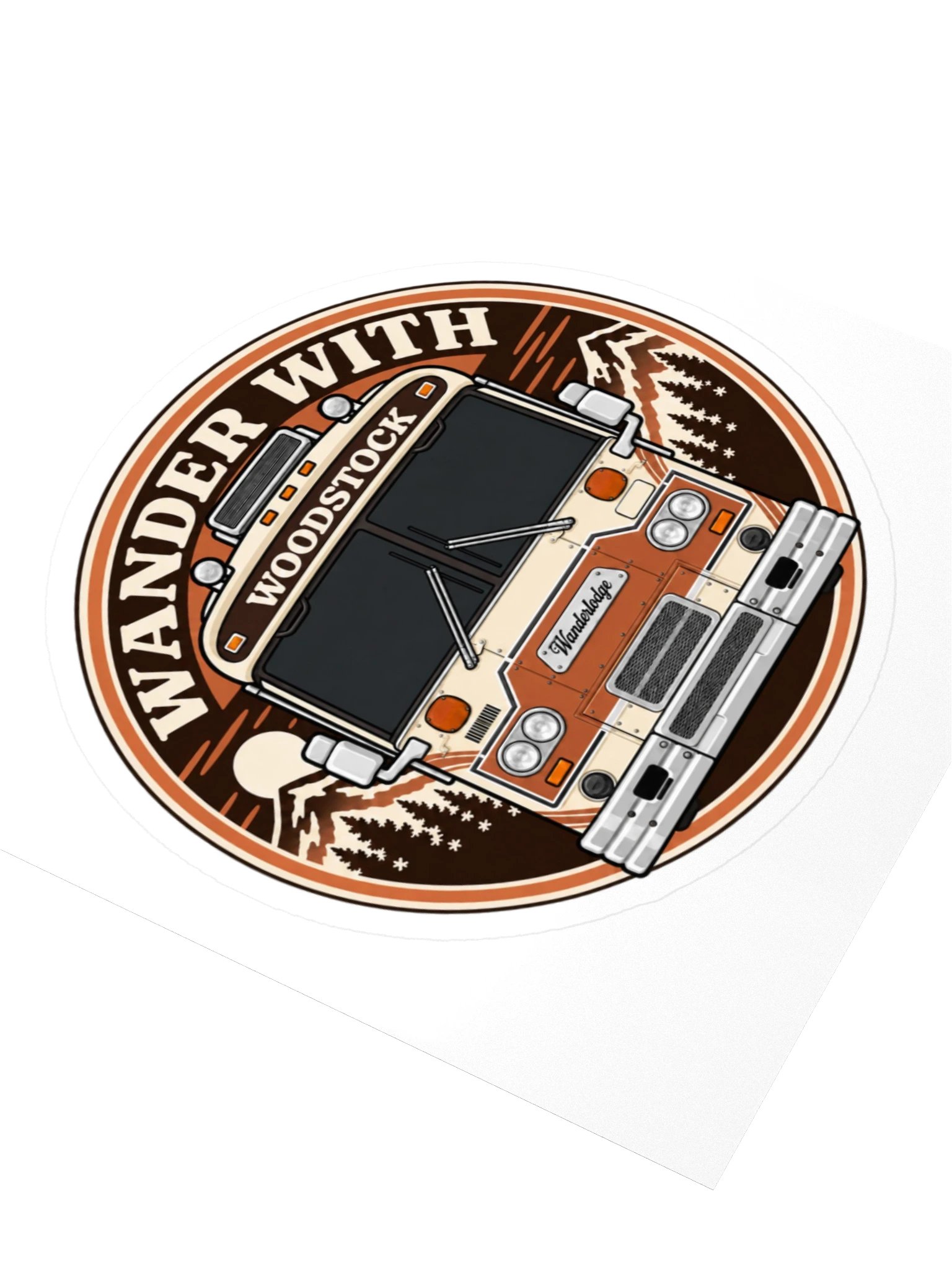 Woodstock Heritage Oval Sticker — Dark Windshield product image (3)