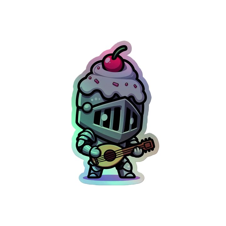 Bard Core Cupcake Knight Sticker product image (2)