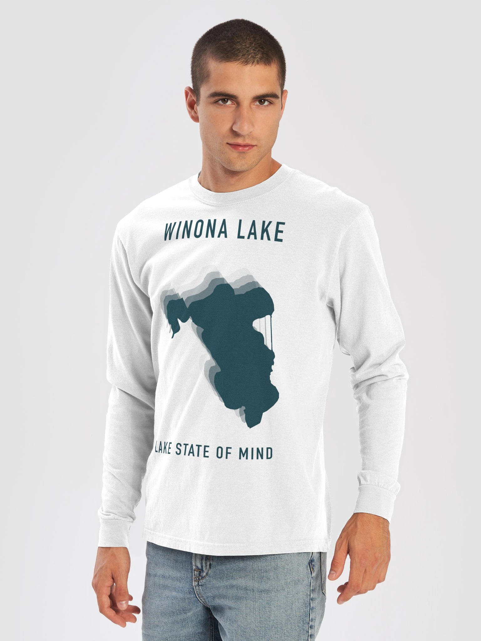 Lake Echo Comfort Colors Long Sleeve — Sunwashed product image (13)