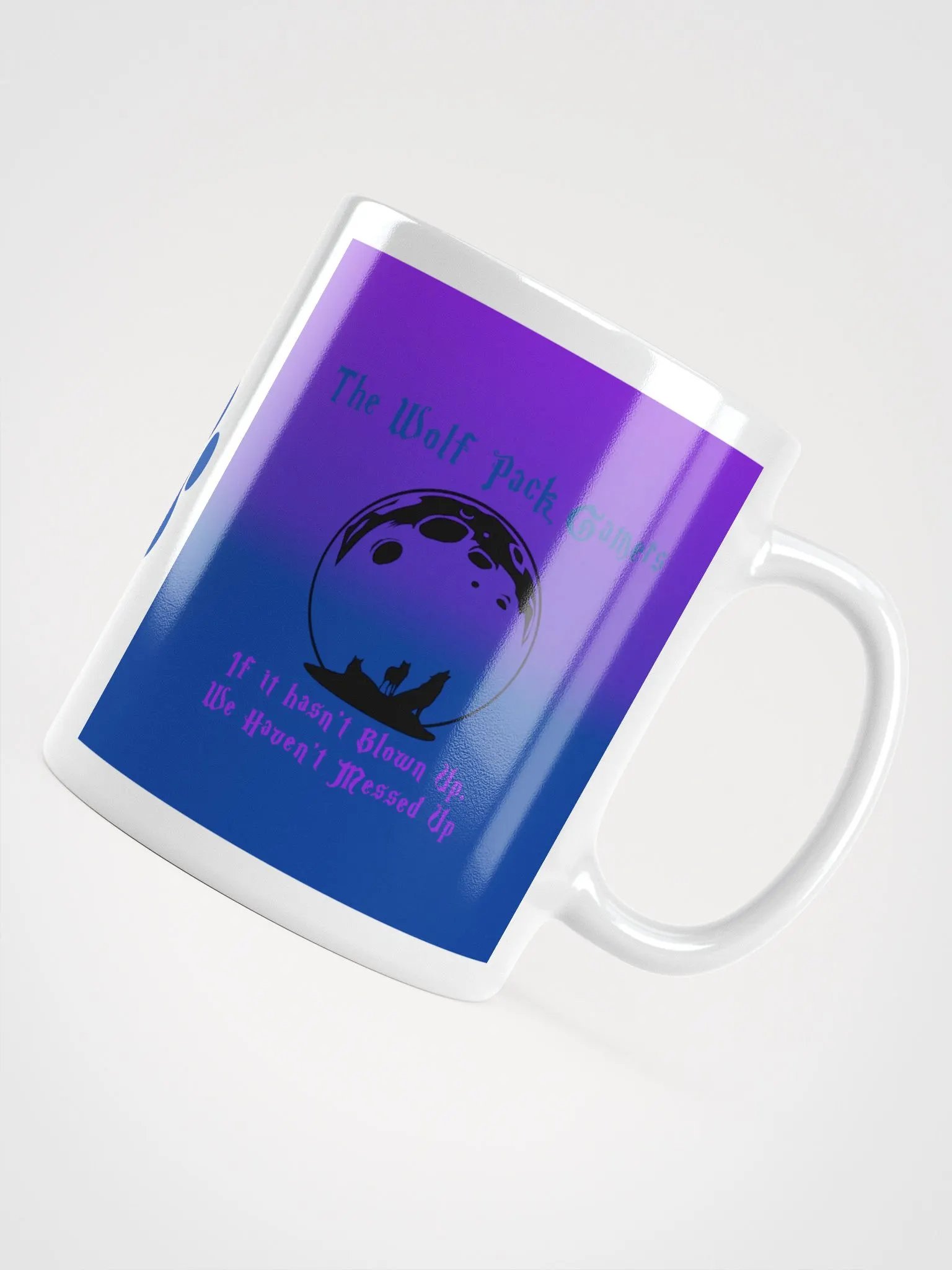 The Wolf Pack gamers Gaming Motto with PawPrint Mug product image (4)