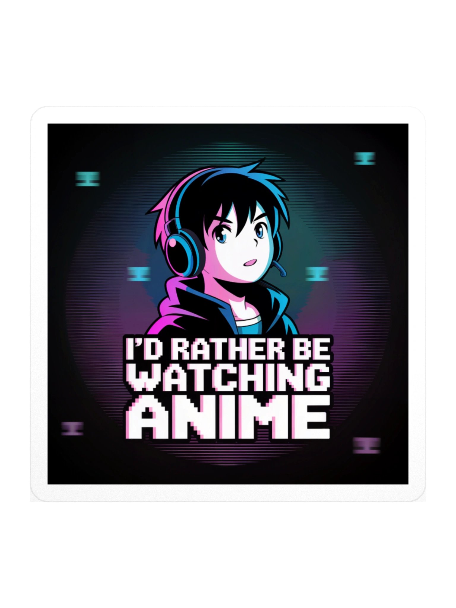 I'd Rather Be Watching Anime Sticker product image (2)
