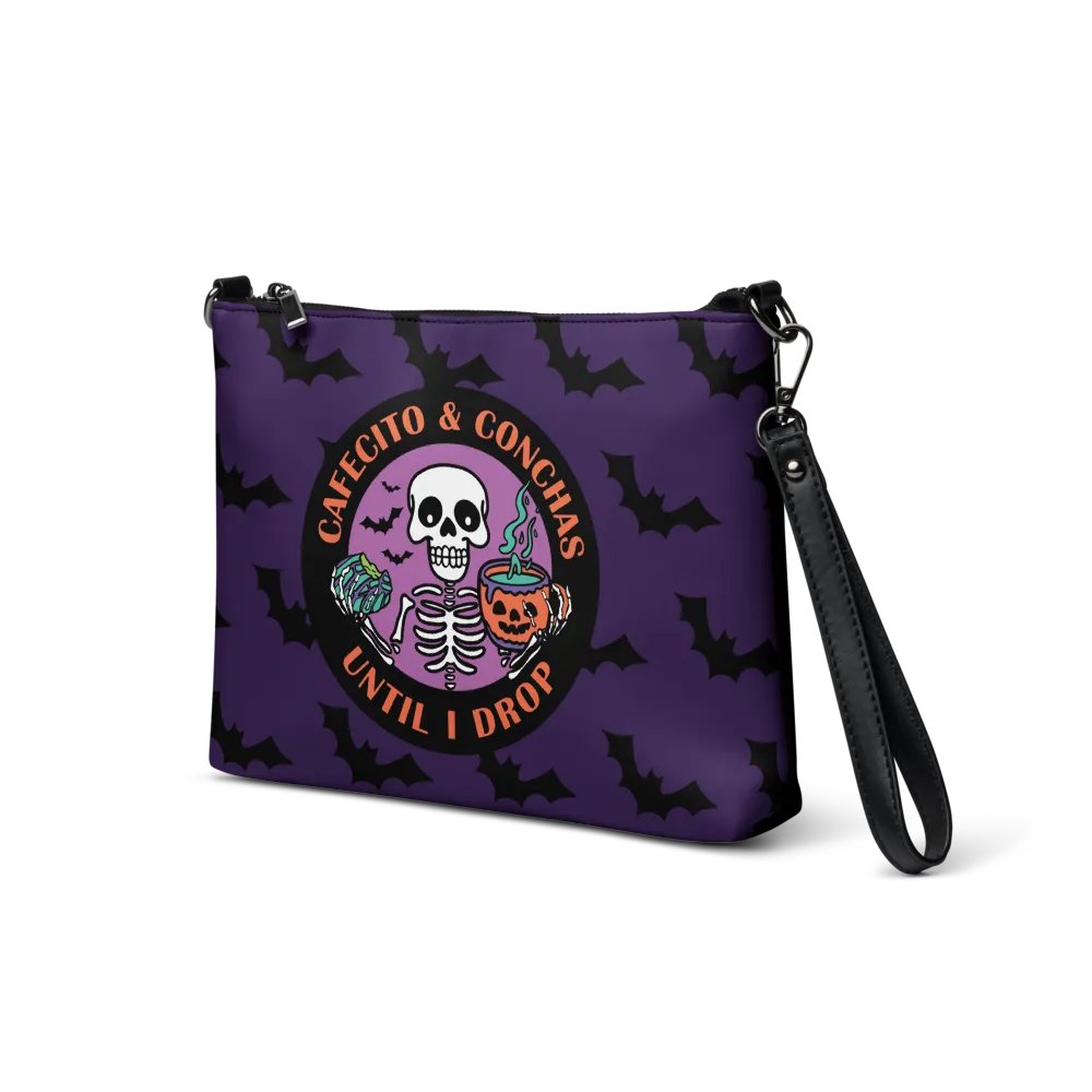 Cafecito and Conchas Halloween Skeleton Flip-Sided Faux Leather Crossbody Bag product image (4)