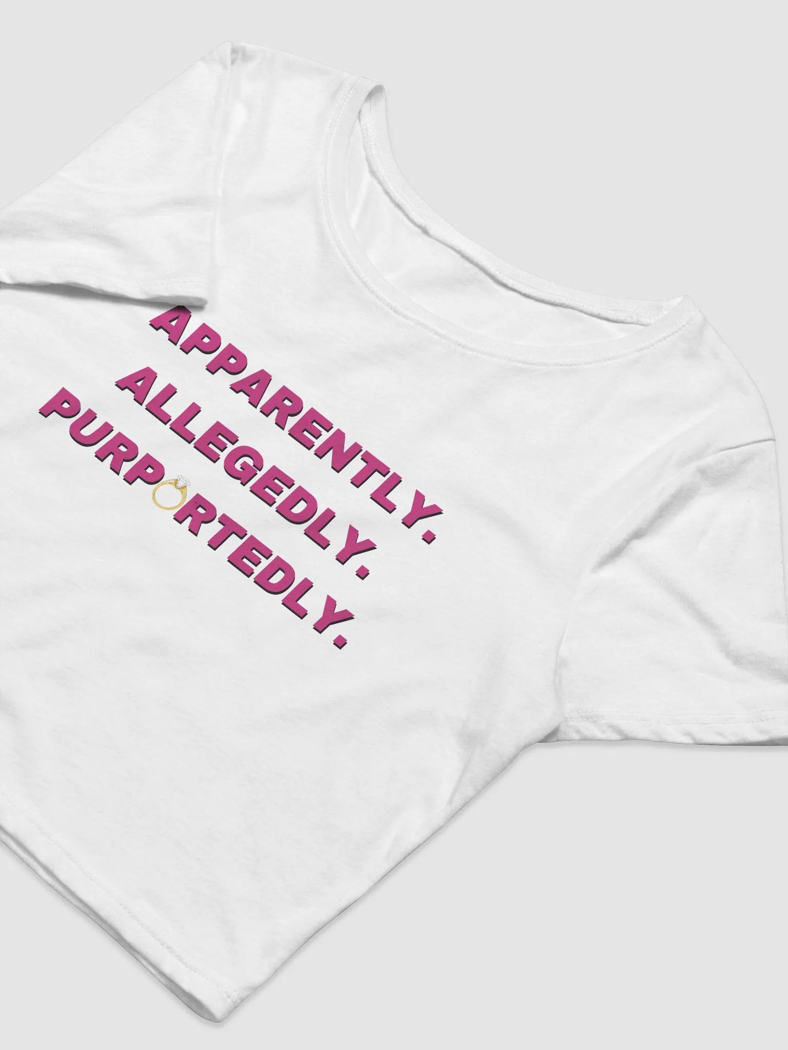 Apparently. Allegedly. Purportedly. - Angela - Crop Tee product image (8)