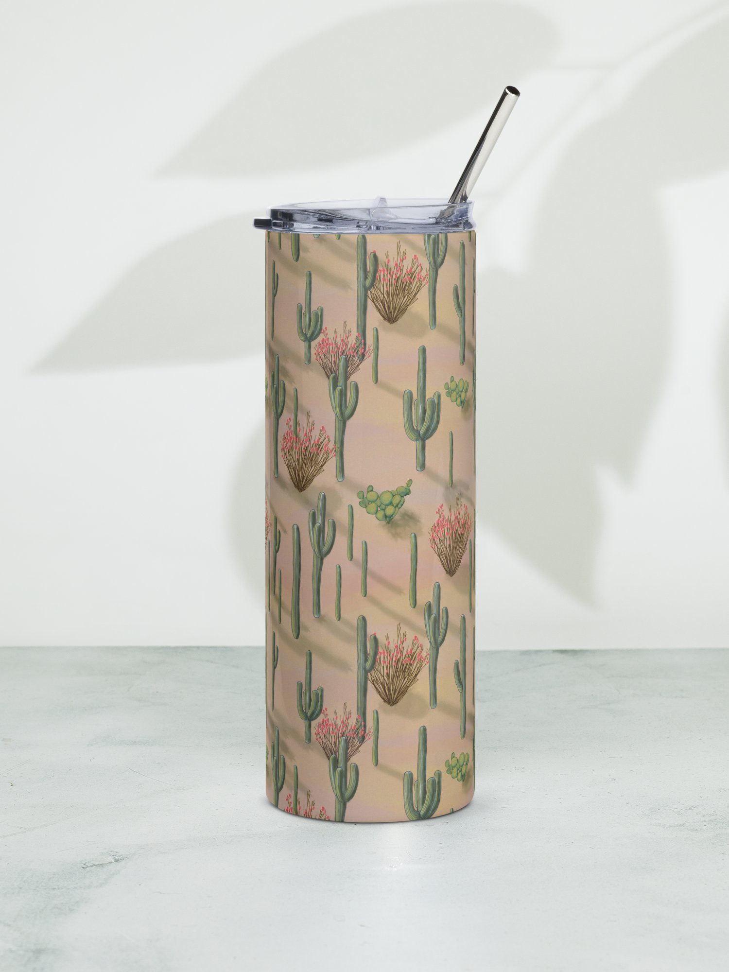 Saguaros of the Sonoran Desert Stainless Steel Tumbler with Straw product image (6)