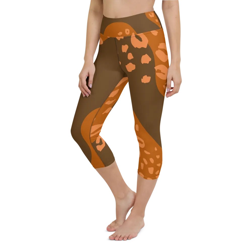 Orange Leopard Yoga Capri Leggings product image (6)