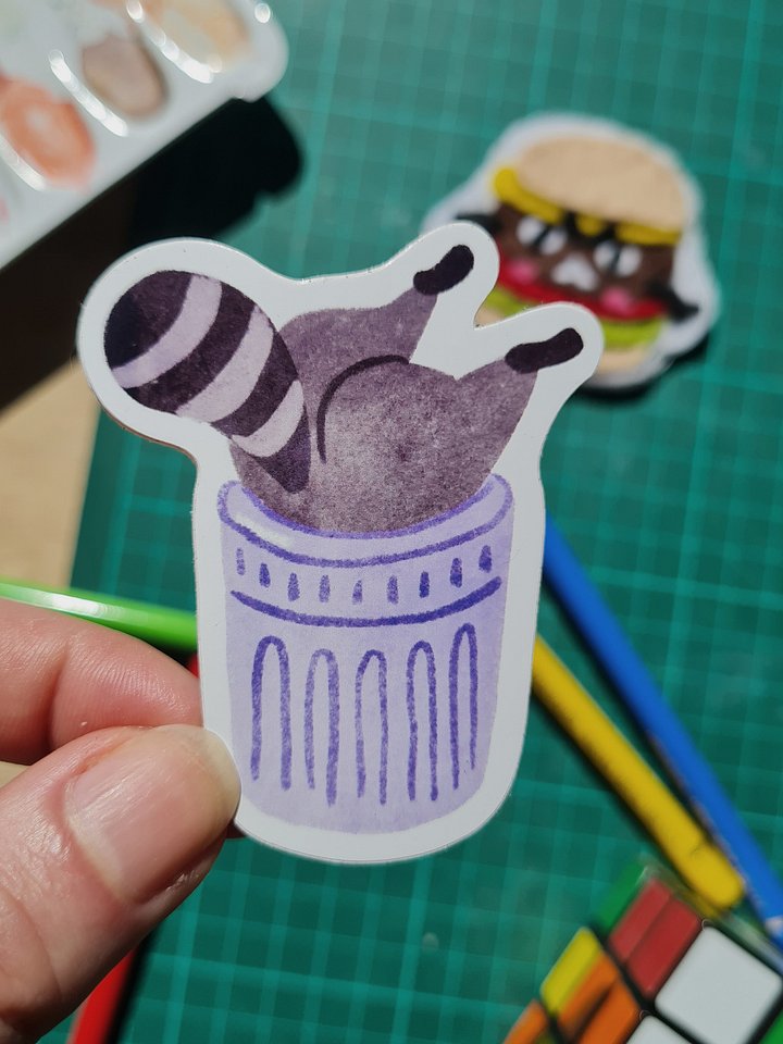 Raccoon Bum Vinyl Sticker product image (1)