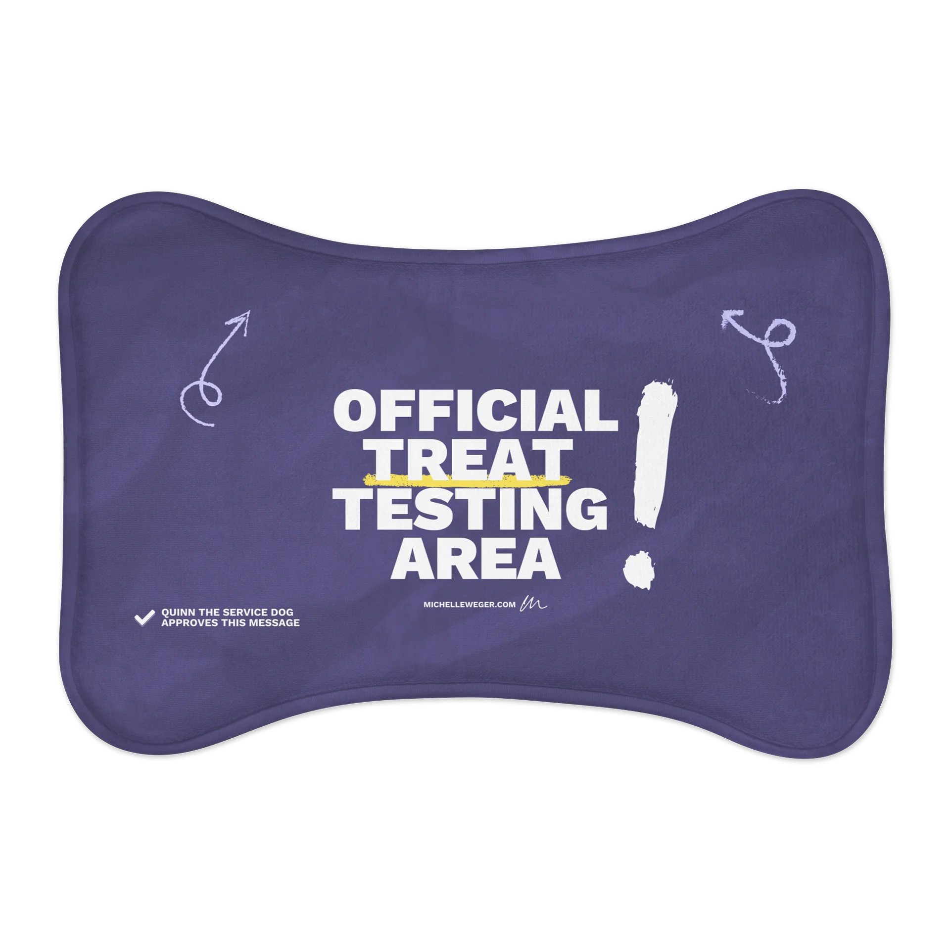 Dog Mat - Official Treat Testing Area - Quinn Approved product image (1)