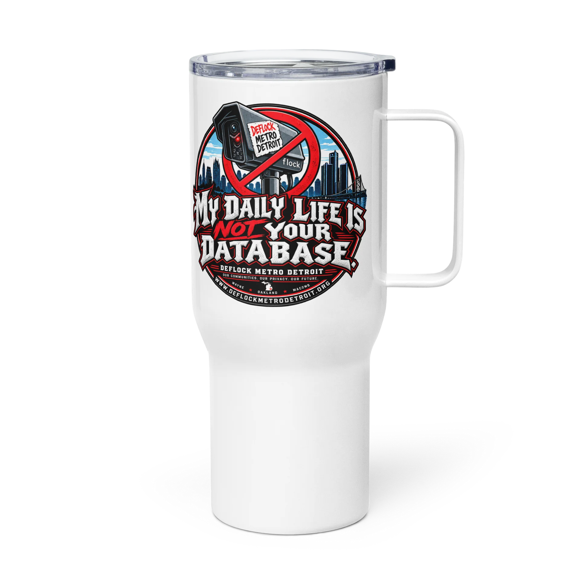 My Daily Life Is Not Your Database Travel Mug With Handle product image (4)