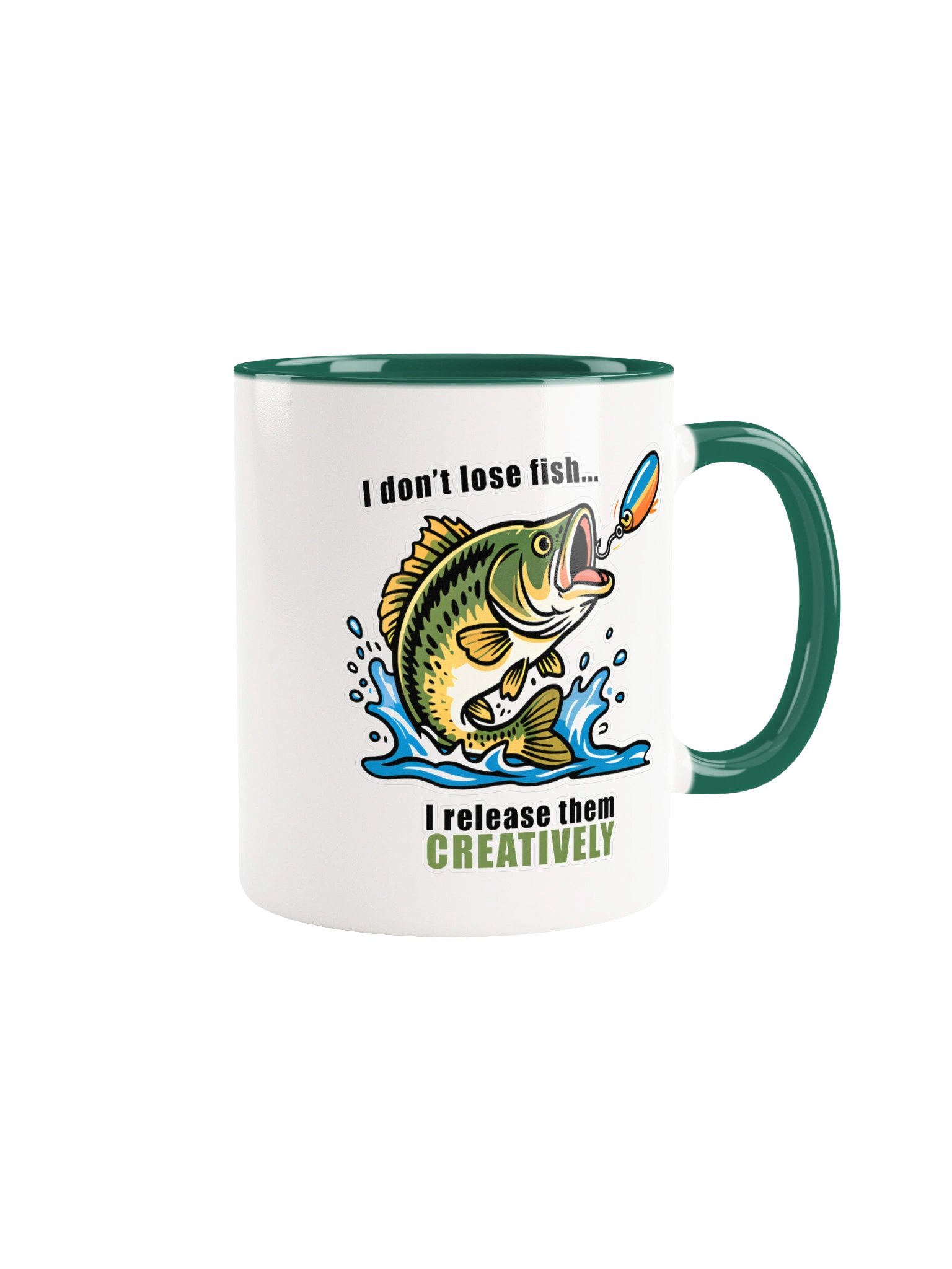 Ceramic Mug: "I don't lose fish... I release them Creatively" product image (1)