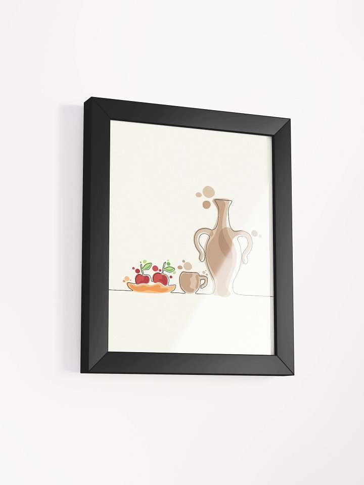 minimalist pottery jar and cup (Framed Poster) product image (17)