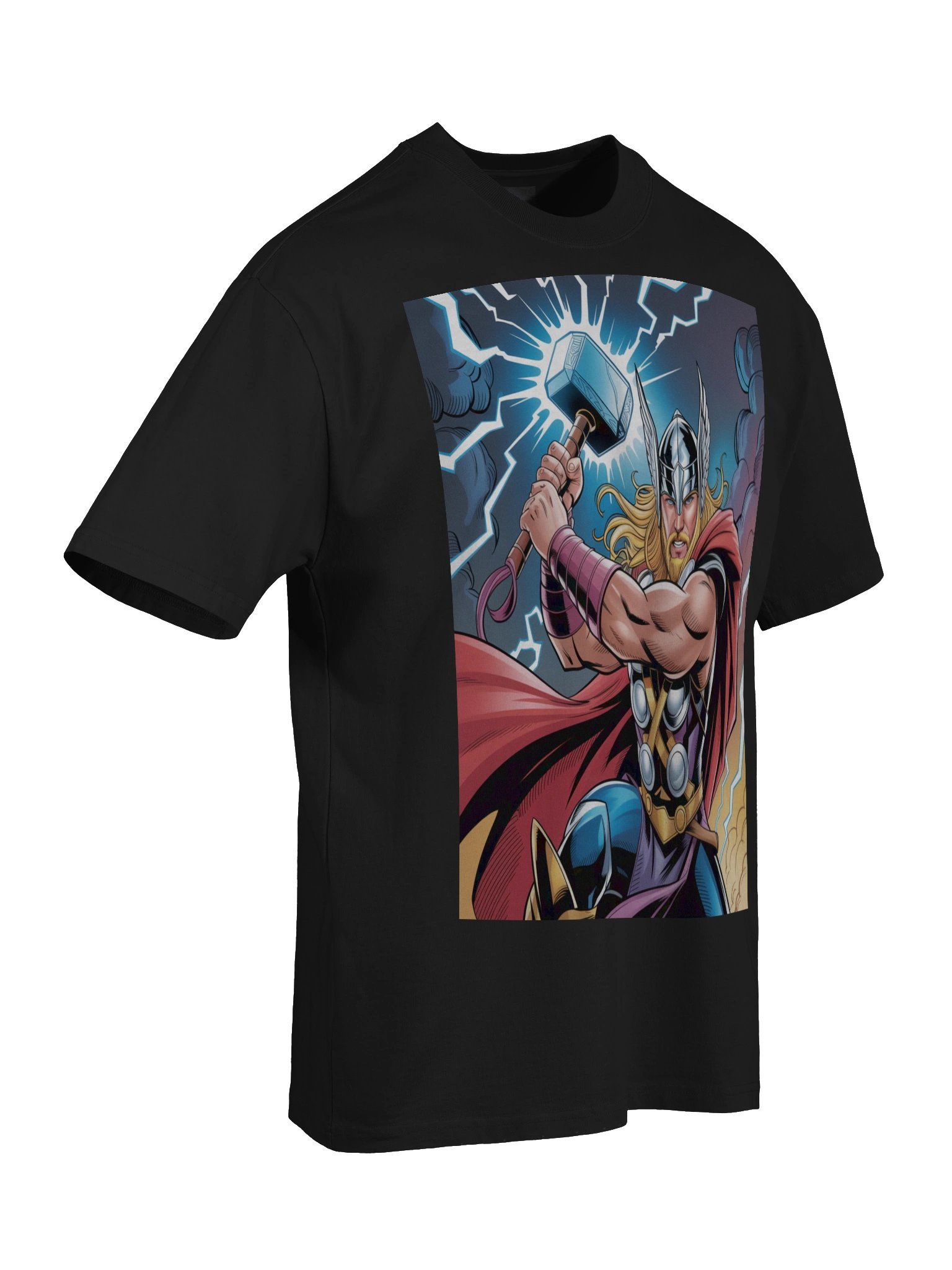 Thor Hammer's Fury Oversized Faded T-Shirt product image (8)