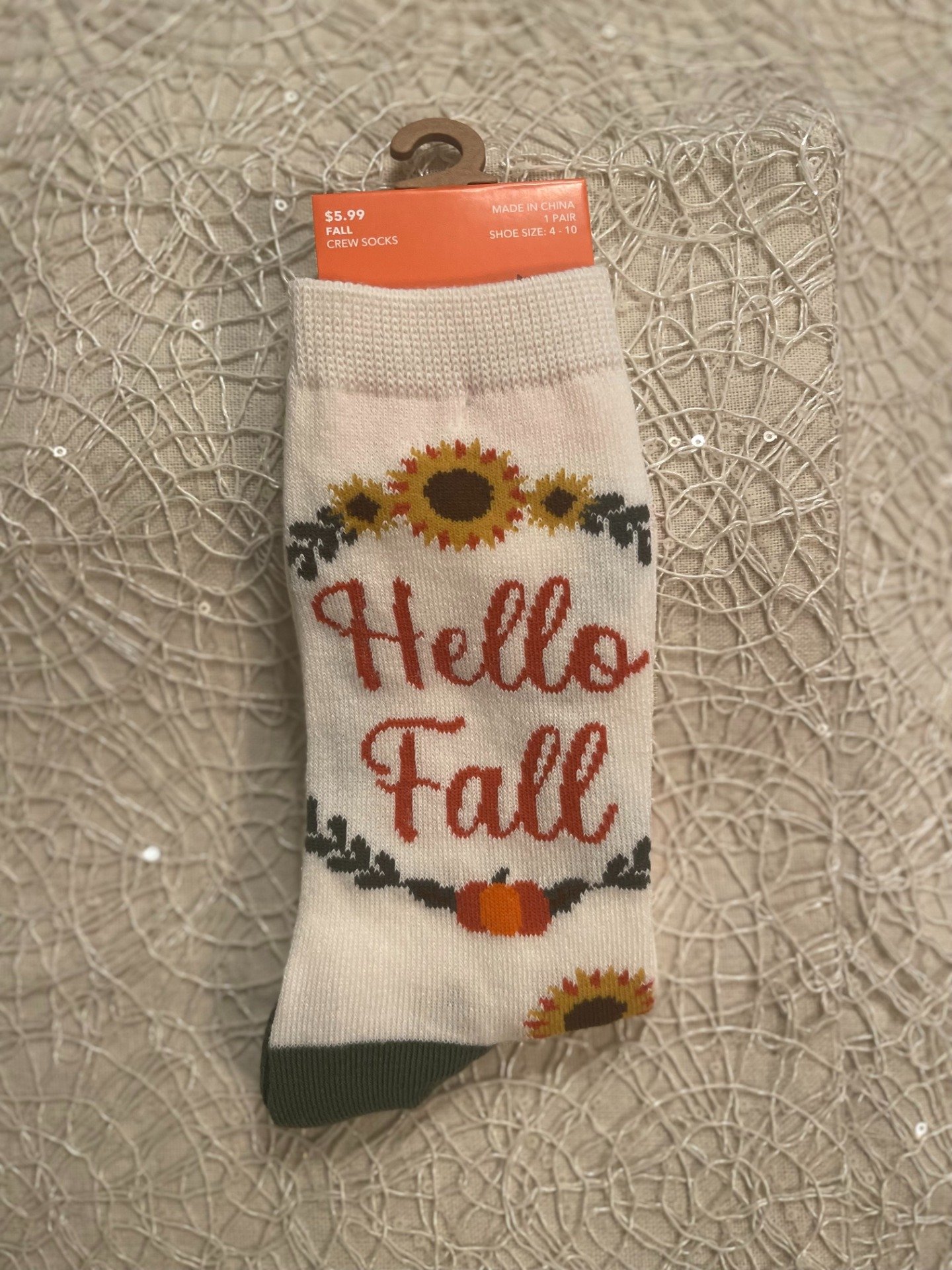 Hello Fall Crew Socks product image (1)
