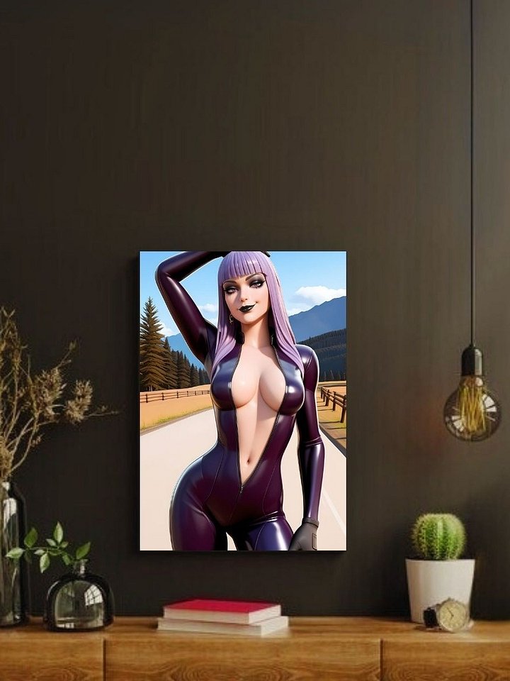 Original Character Lola Andersen Purple Latex Road – Glossy 8x10 Metal Print product image (2)