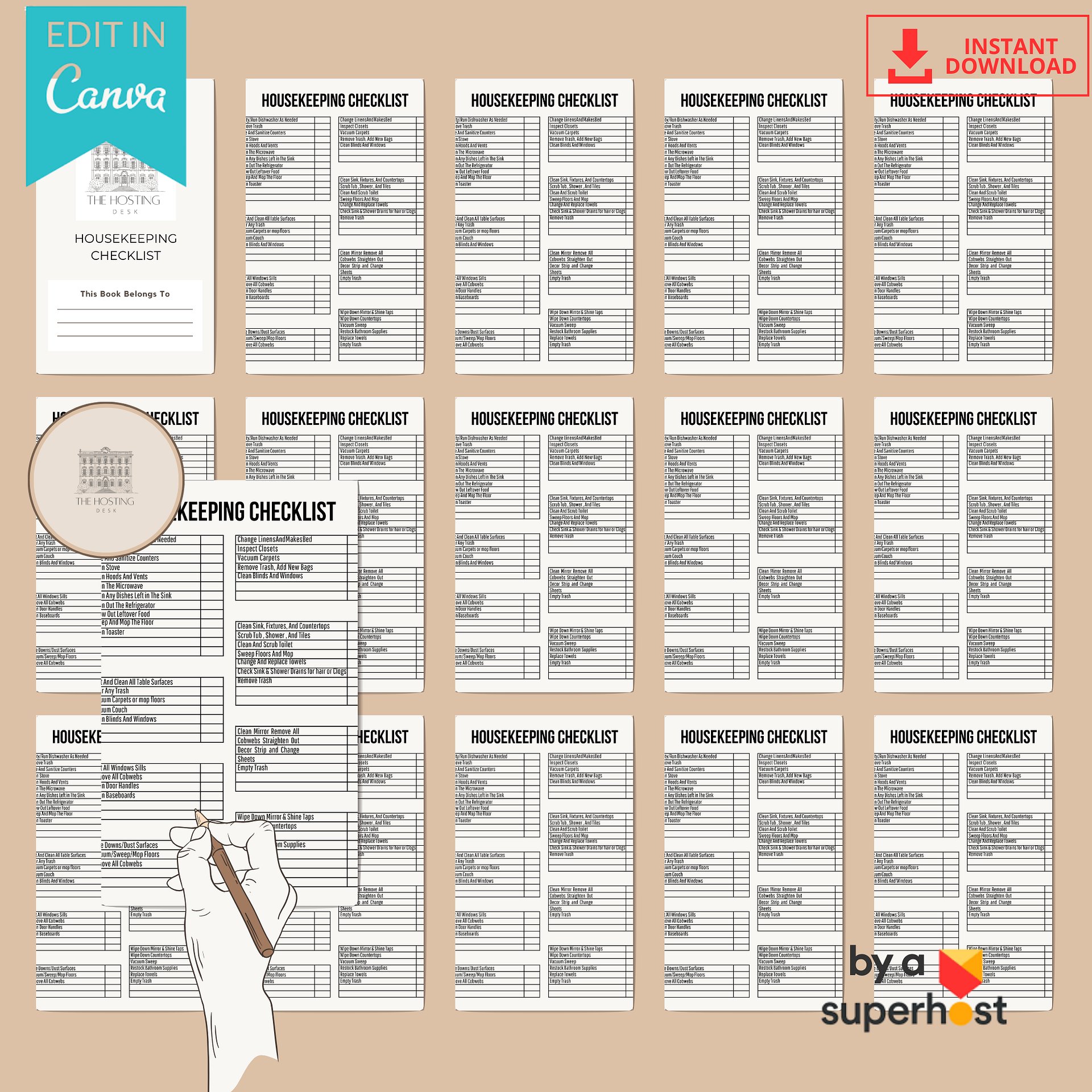 Airbnb Cleaning & Inventory Checklist Bundle product image (8)