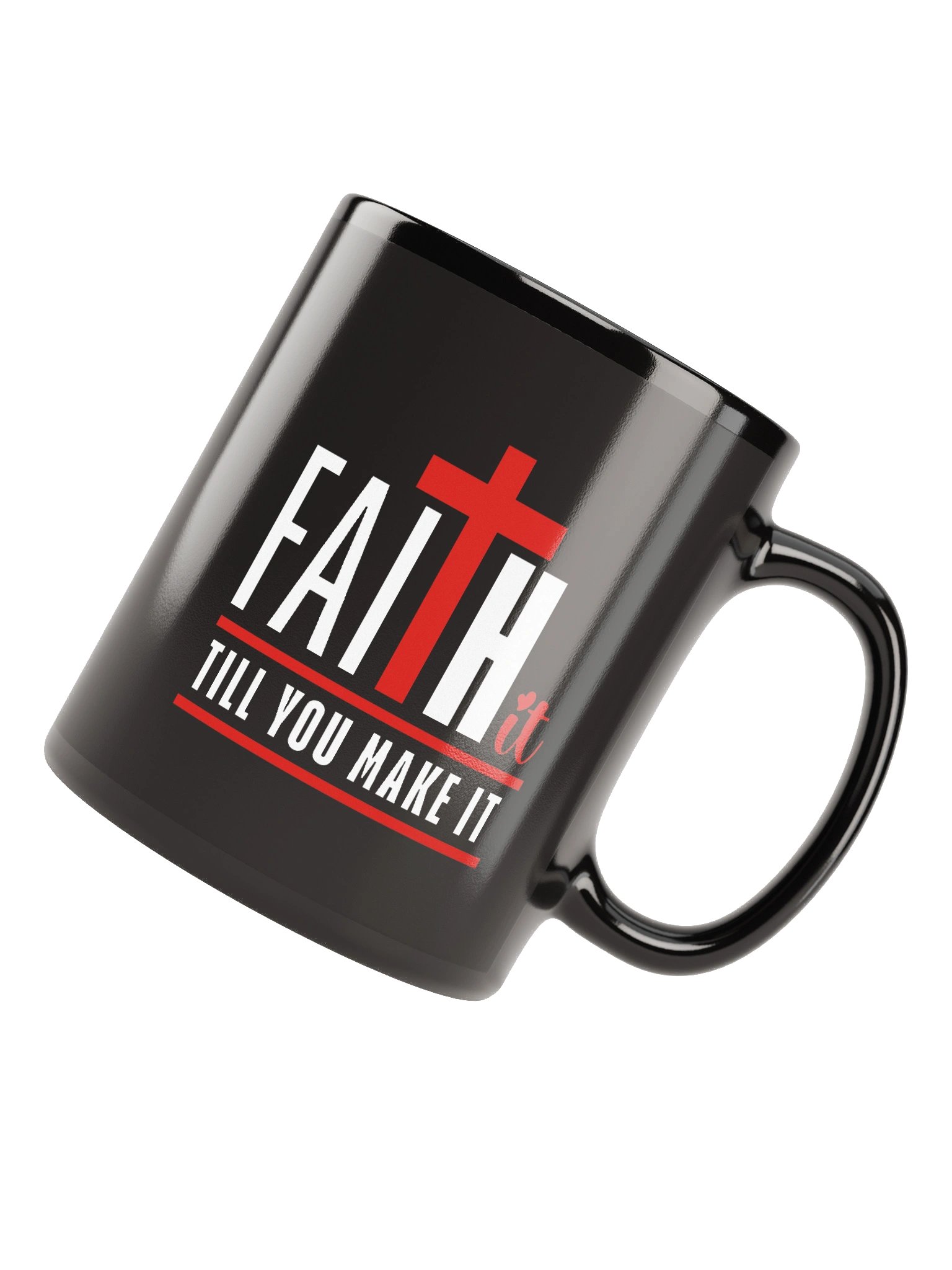 Faith It ’Til You Make It Christian Mug | Inspirational Coffee Mug for Women | Faith-Based Morning Motivation Cup product image (6)