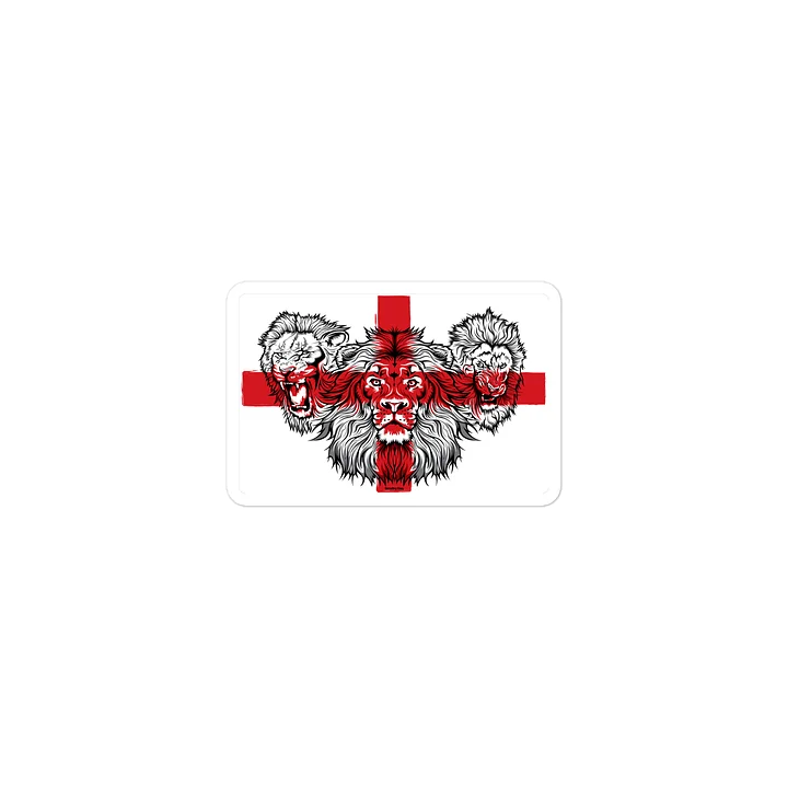 England Three Lions St George's Cross Die-Cut Vinyl Sticker | Original Illustrated Design product image (2)