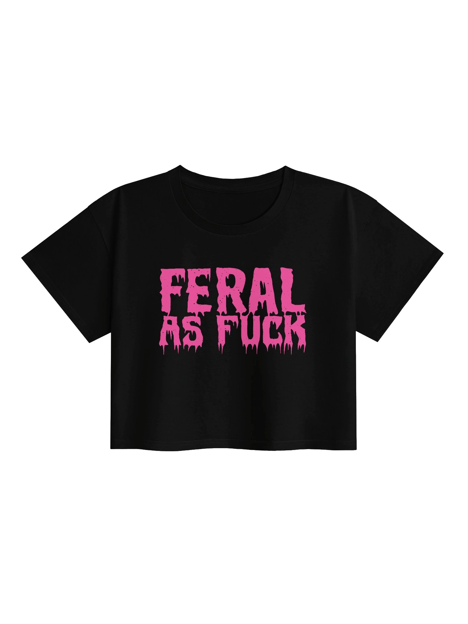 Feral As Fuck Flowy Crop Pink product image (1)
