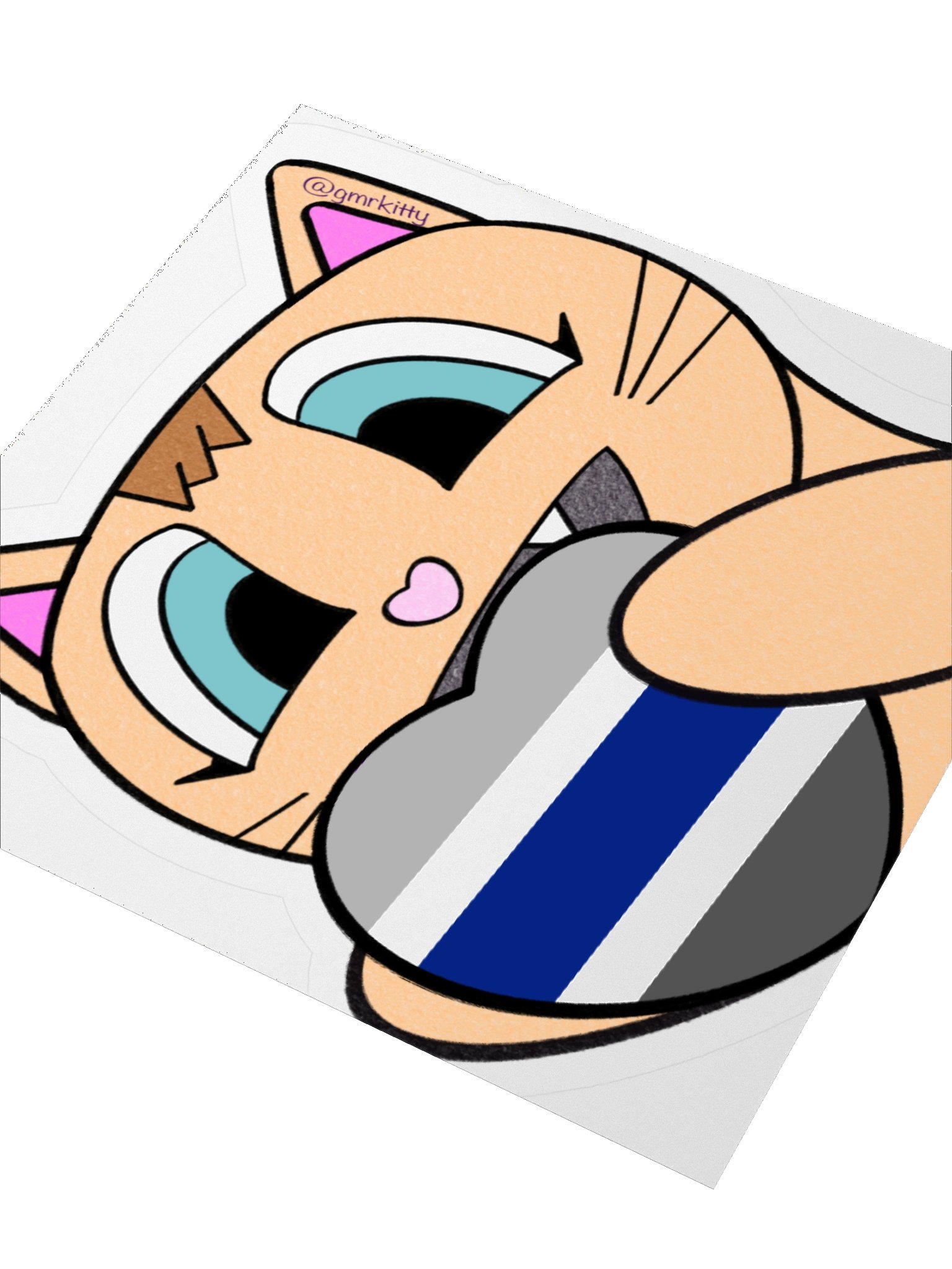 Greygender Pride Kitty Sticker product image (9)