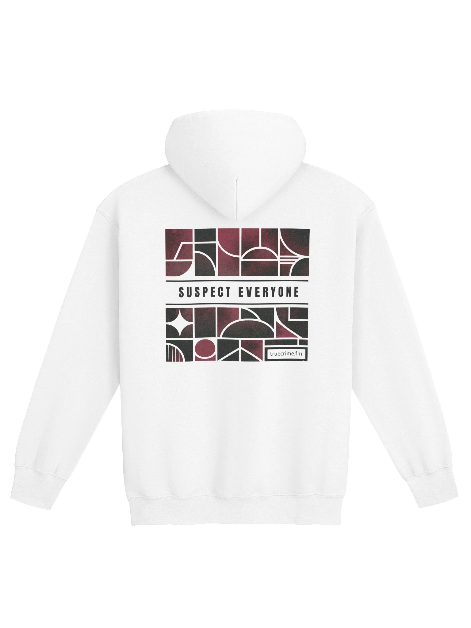 Suspect Everyone - White Zip Hoodie - TrueCrime.FM product image (2)