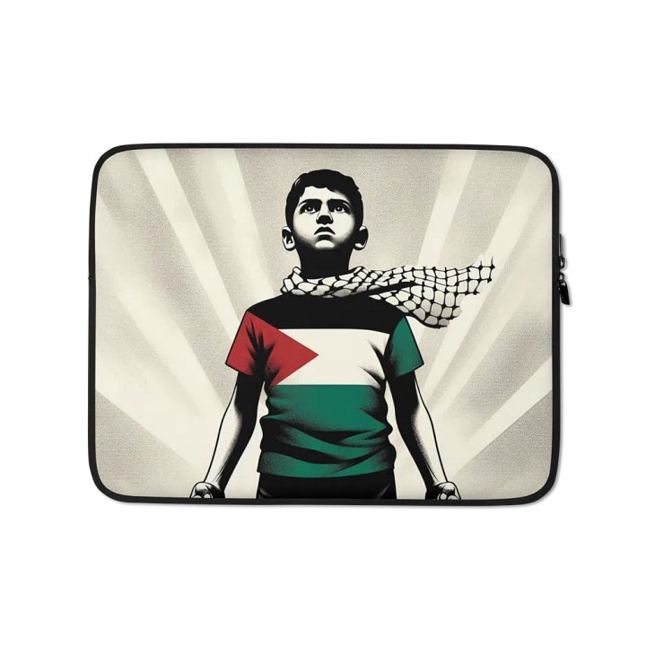 Freedom Fighter Laptop Sleeve | AI Design FREE PALESTINA product image (1)